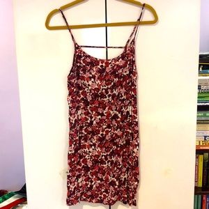 Pink floral mini dress